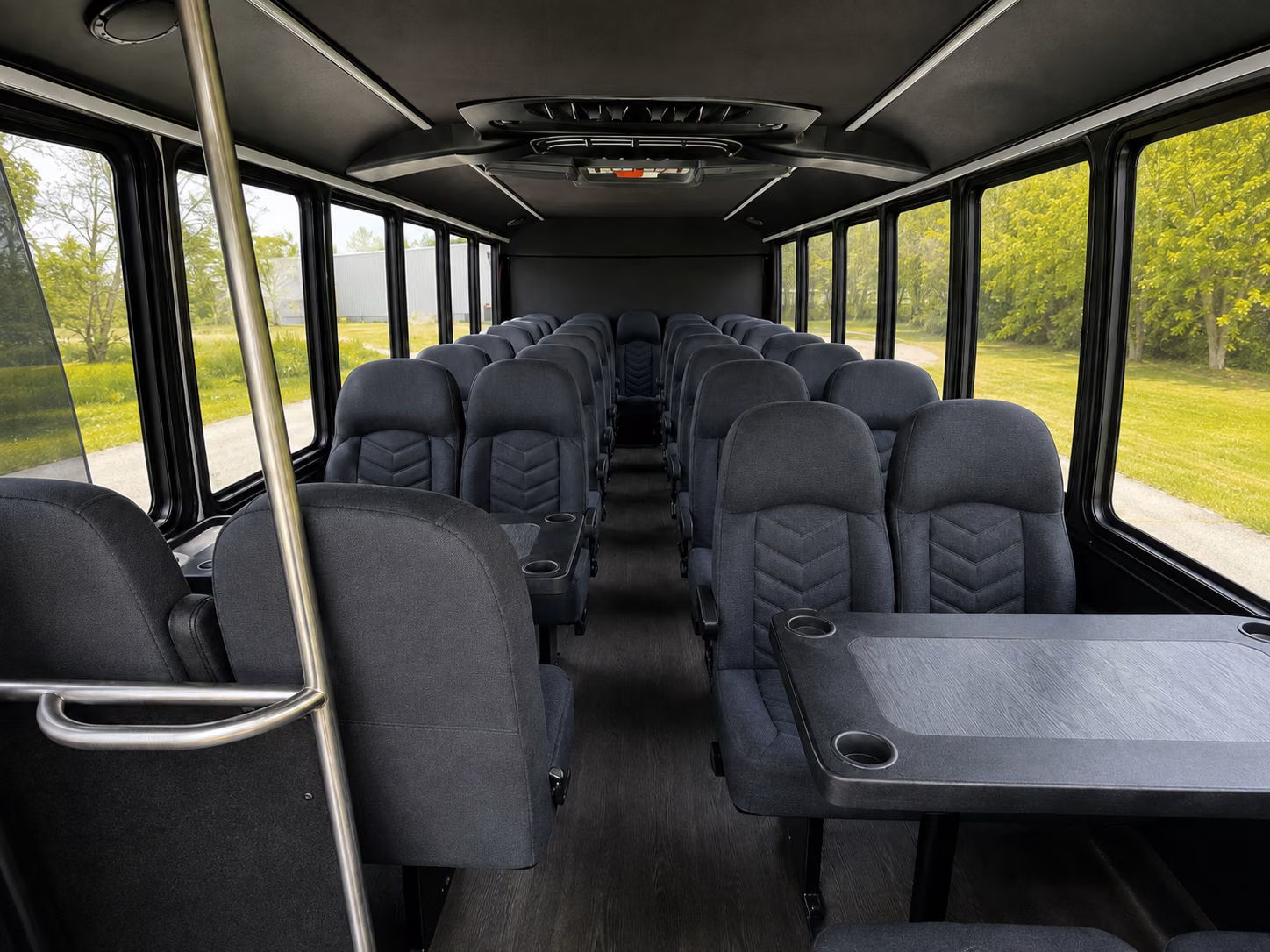 thornton 18 passenger minibus inside
