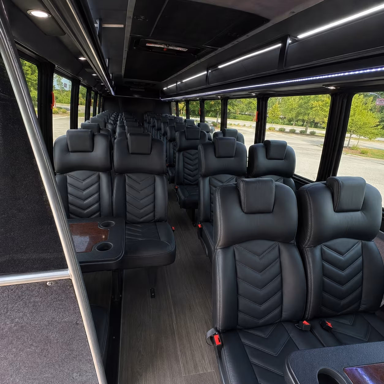 thornton 25 passenger minibus inside