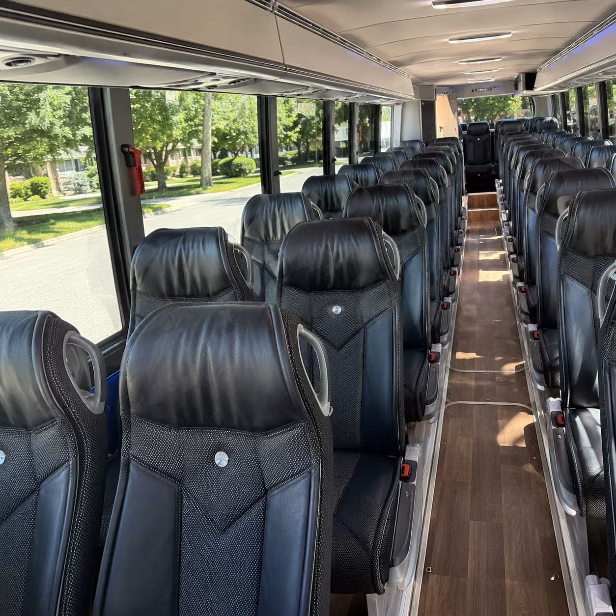 thornton 40 passenger charter bus inside