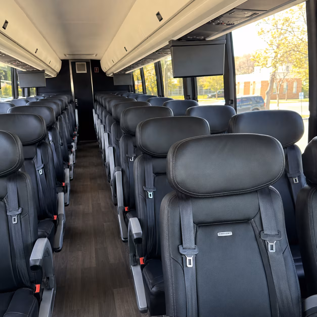 thornton 45 passenger charter bus inside