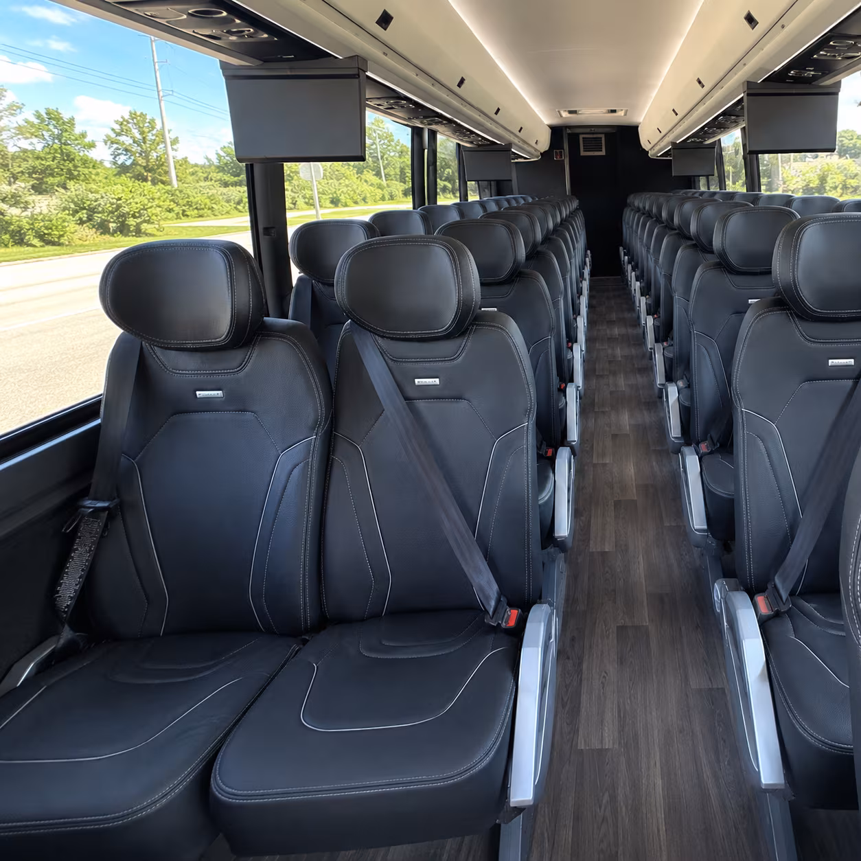 thornton 47 passenger charter bus inside