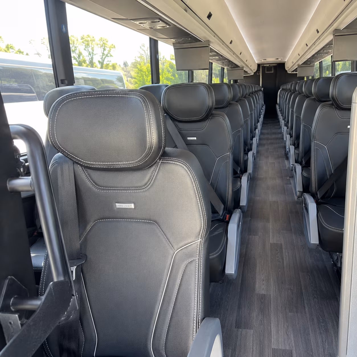 thornton 47 passenger charter bus interior