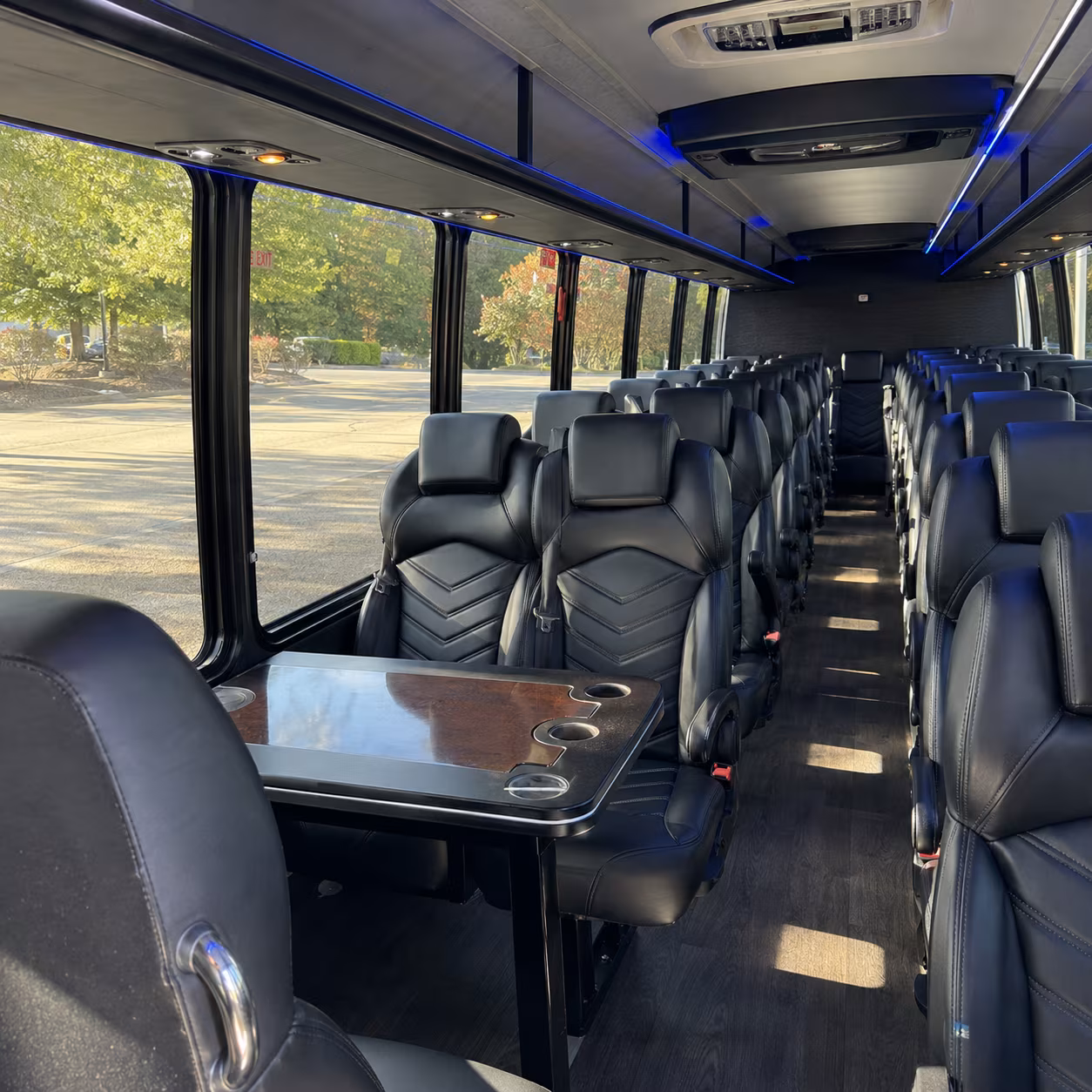 thornton sporting event transportation onboard seating